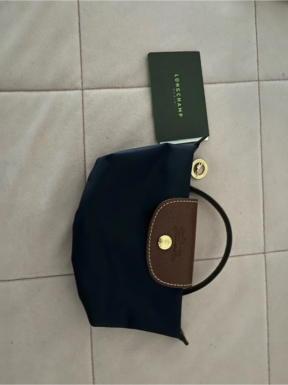 Longchamp Black Box with Neon Green Logo